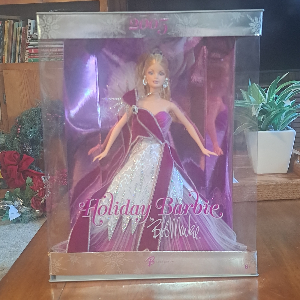 Barbie Holiday Doll by Bob Mackie - Purple and Silver